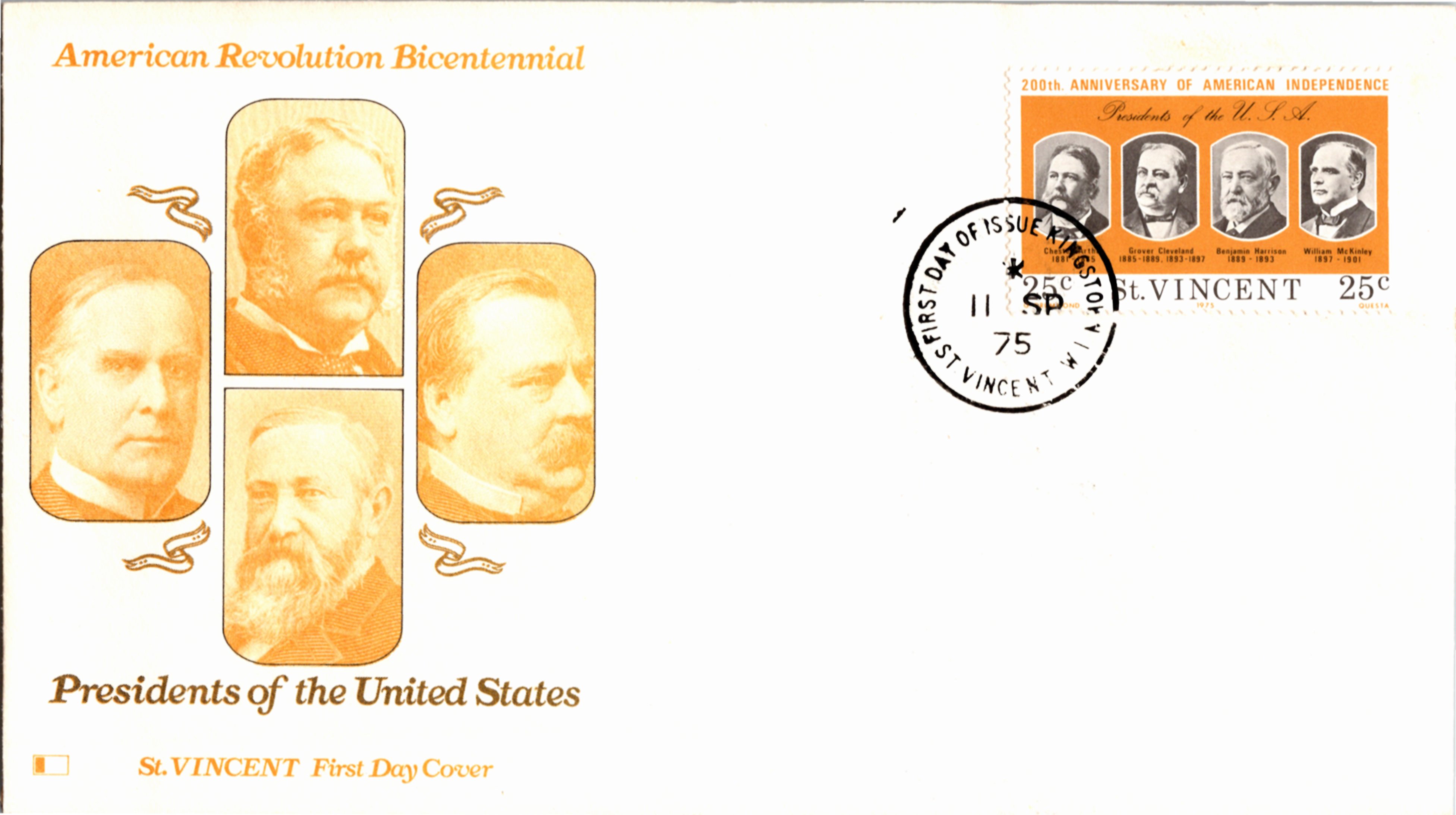 Saint Vincent, Worldwide First Day Cover, Americana
