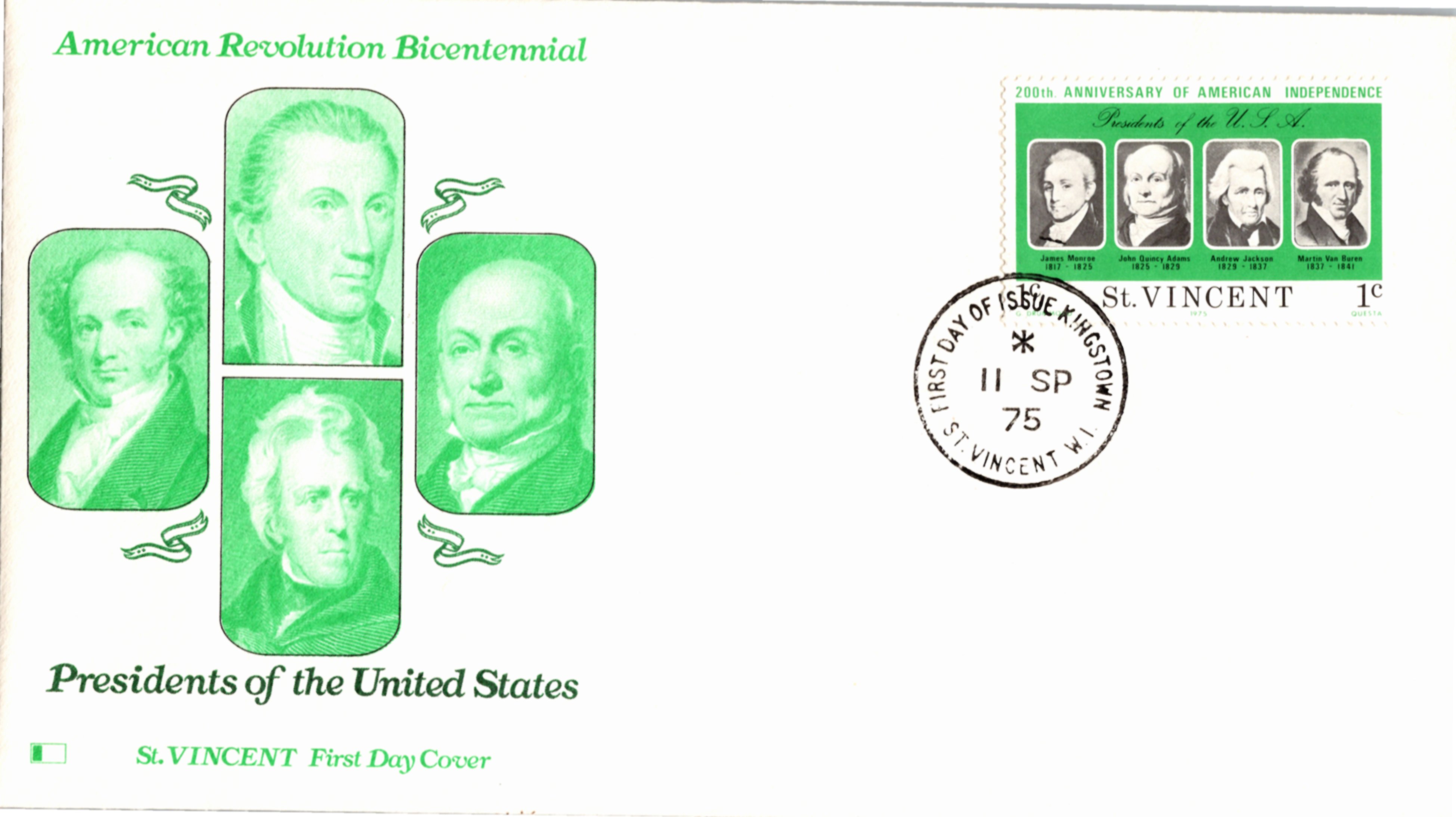 Saint Vincent, Worldwide First Day Cover, Americana