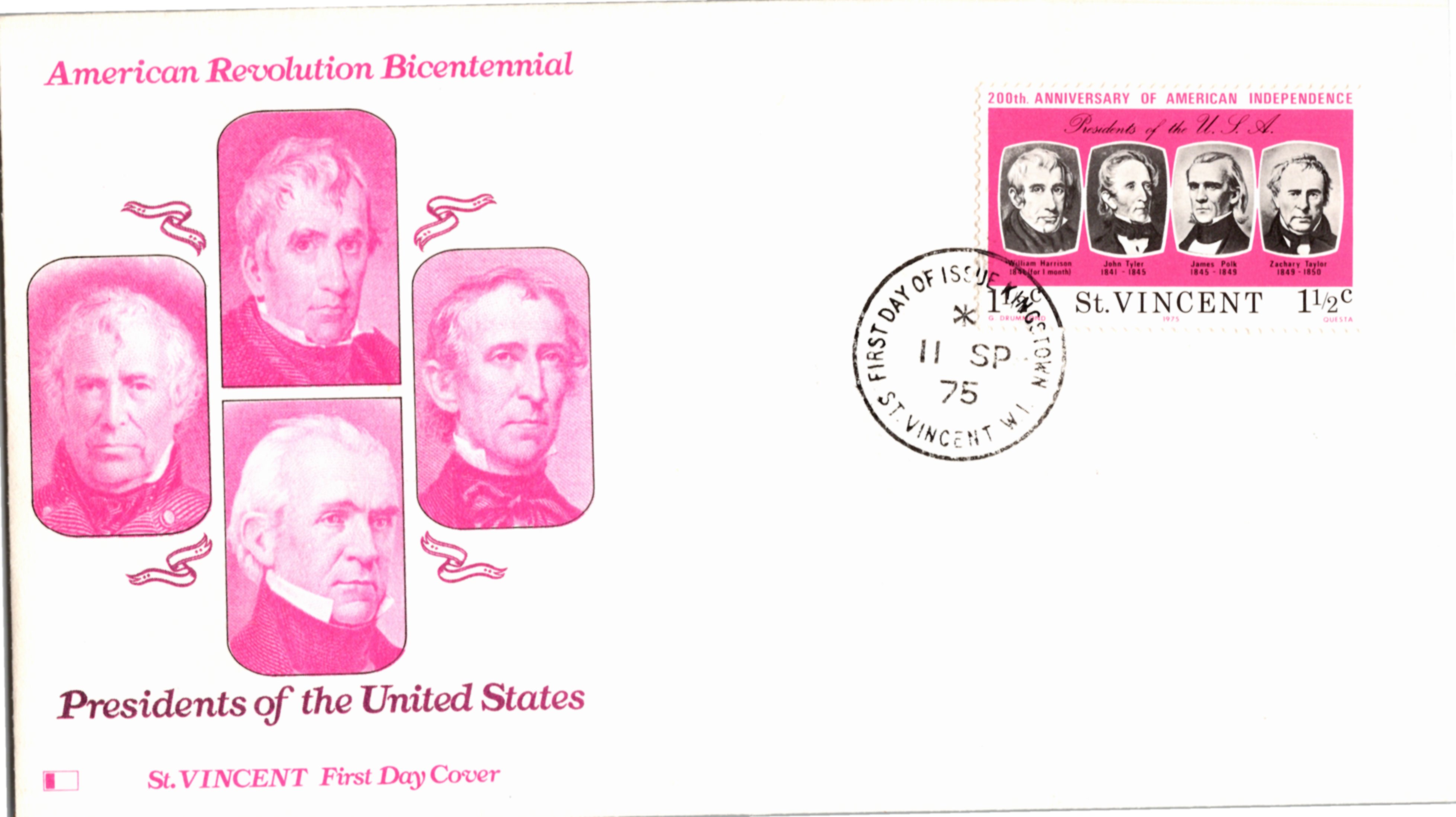 Saint Vincent, Worldwide First Day Cover, Americana